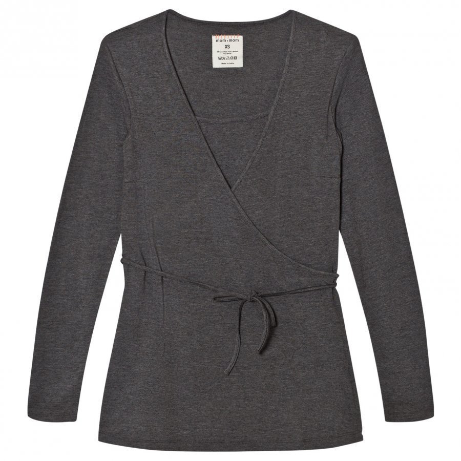 Mom2mom Wrap Top Grey Melange Pitkähihainen Äidille