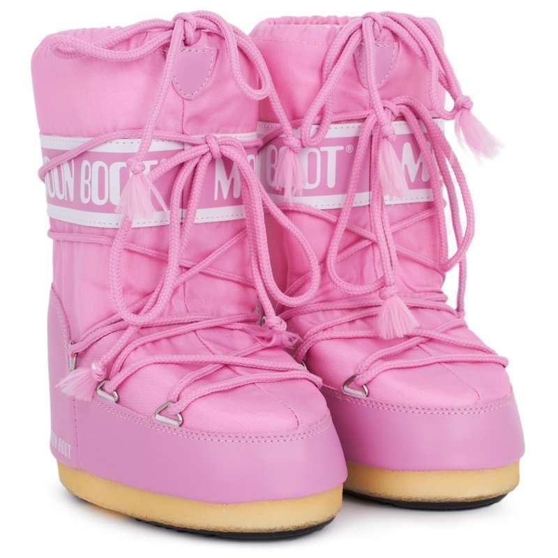 Moon Boot Pink Nylon Moon Boots Talvisaappaat