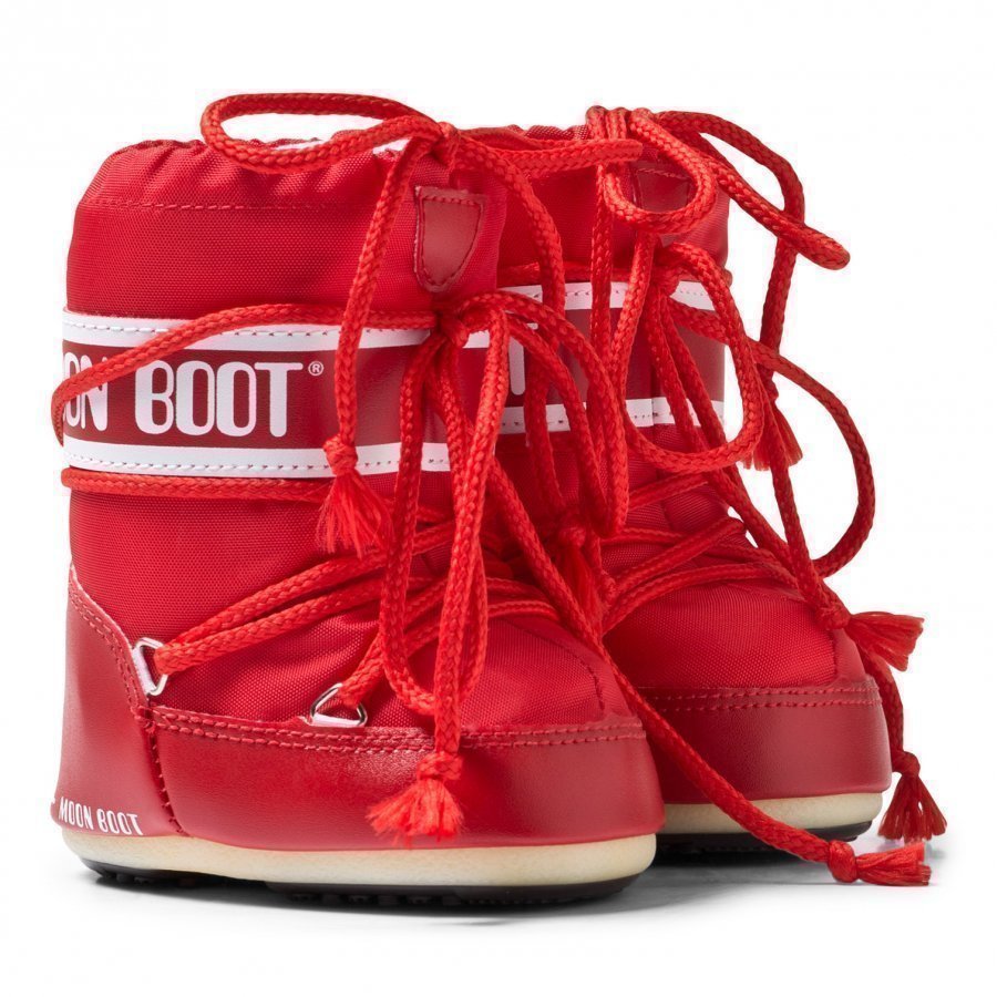 Moon Boot Red Mini Moon Boots Talvisaappaat