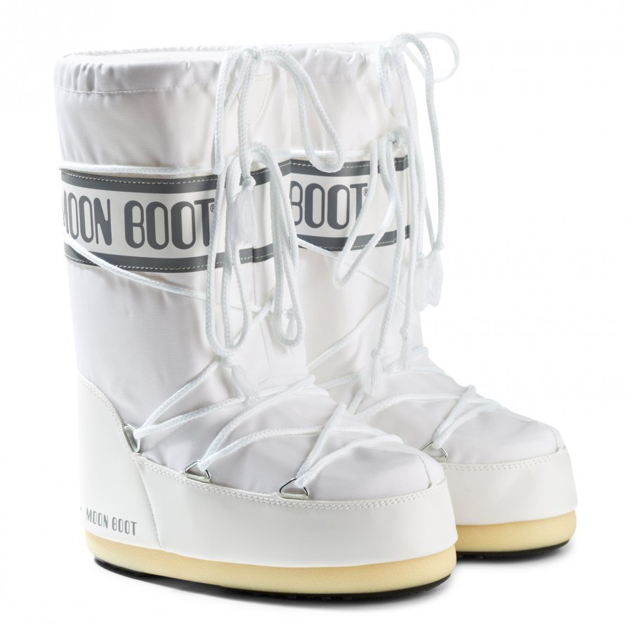 Moon Boot White Nylon Moon Boots Talvisaappaat