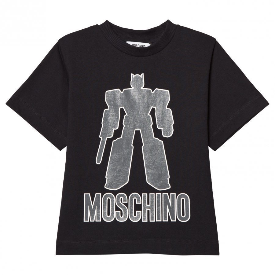 Moschino Kid-Teen Black Transformers Tee T-Paita