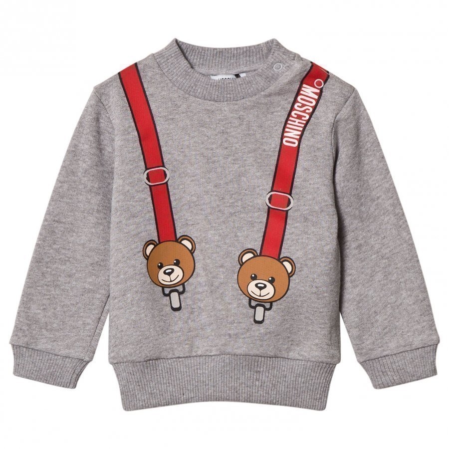 Moschino Kid-Teen Grey Bear And Braces Sweatshirt Oloasun Paita