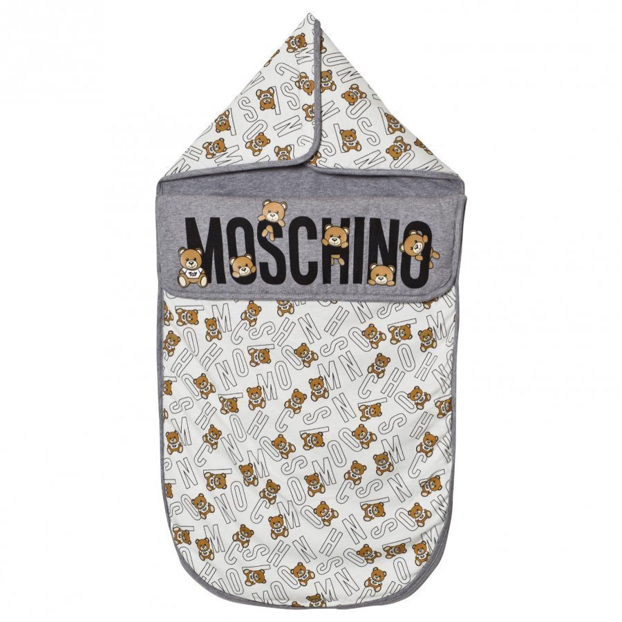 Moschino Kid-Teen Grey Bear Print Nest Vauvan Makuupussi