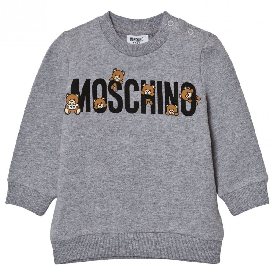 Moschino Kid-Teen Grey Multi Bear Branded Sweatshirt Oloasun Paita