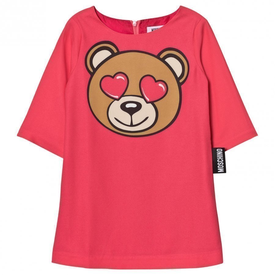 Moschino Kid-Teen Pink Bear Heart Dress Mekko