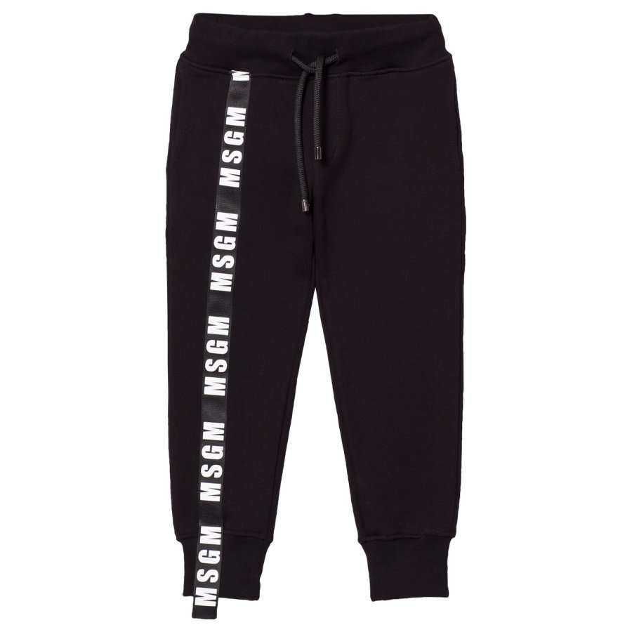 Msgm Black Logo Detail Sweatpants Verryttelyhousut