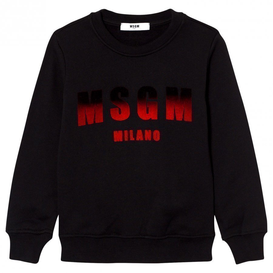 Msgm Black Logo Sweatshirt Oloasun Paita