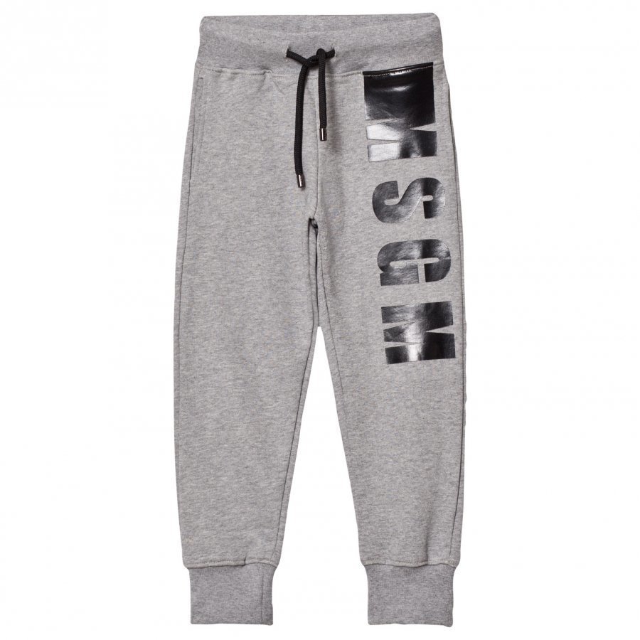 Msgm Grey Branded Sweat Pants Verryttelyhousut