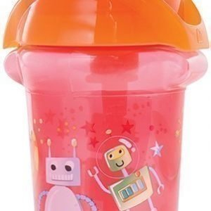 Munchkin Muki pillillä Flip Straw Cup Punainen