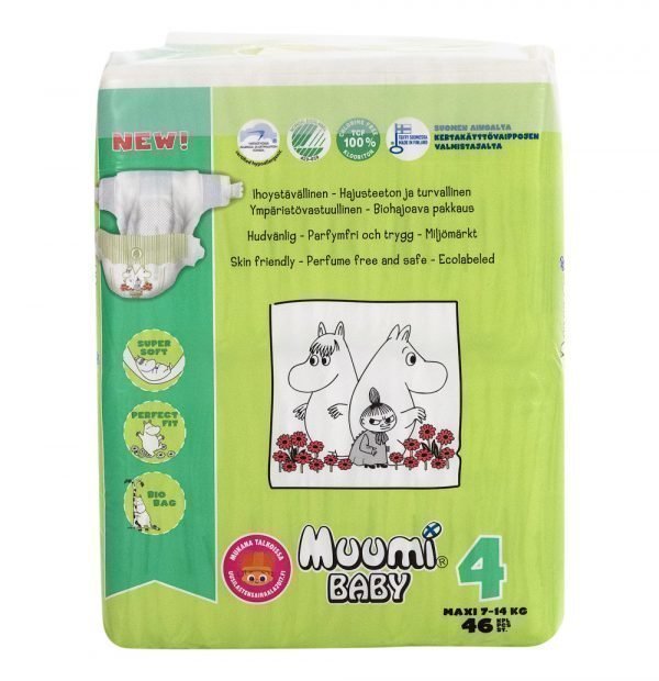 Muumi Baby Maxi 4 7-14 Kg Teippivaippa 46 Kpl