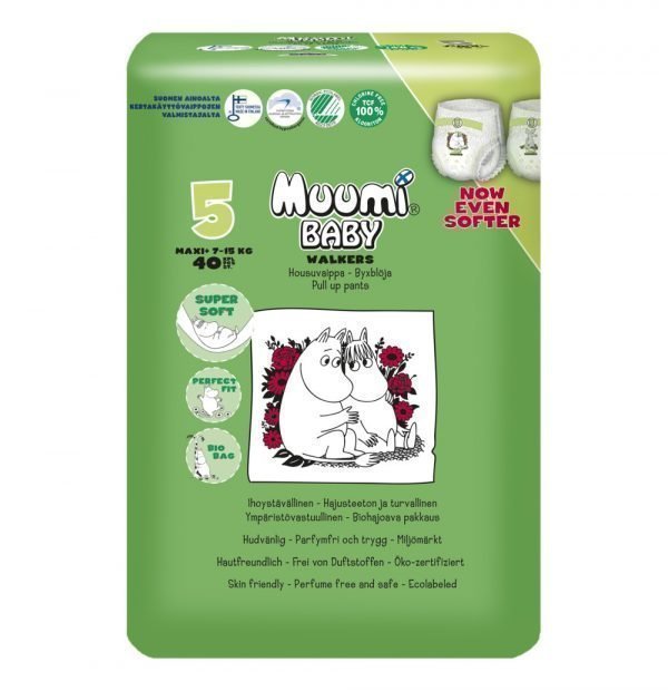 Muumi Baby Maxi+ 5 7-15 Kg Housuvaippa 40 Kpl
