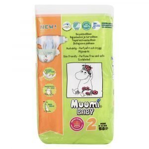 Muumi Baby Mini 2 3-6 Kg Teippivaippa 58 Kpl