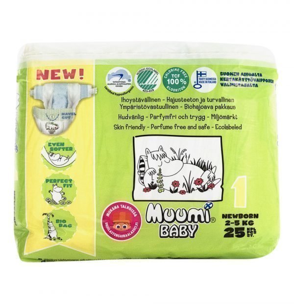 Muumi Baby New Born1 2-5 Kg Teippivaippa 25 Kpl