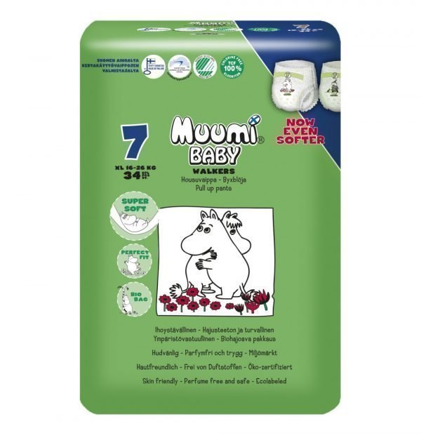 Muumi Baby Xl7 16-26 Kg Housuvaippa 34 Kpl