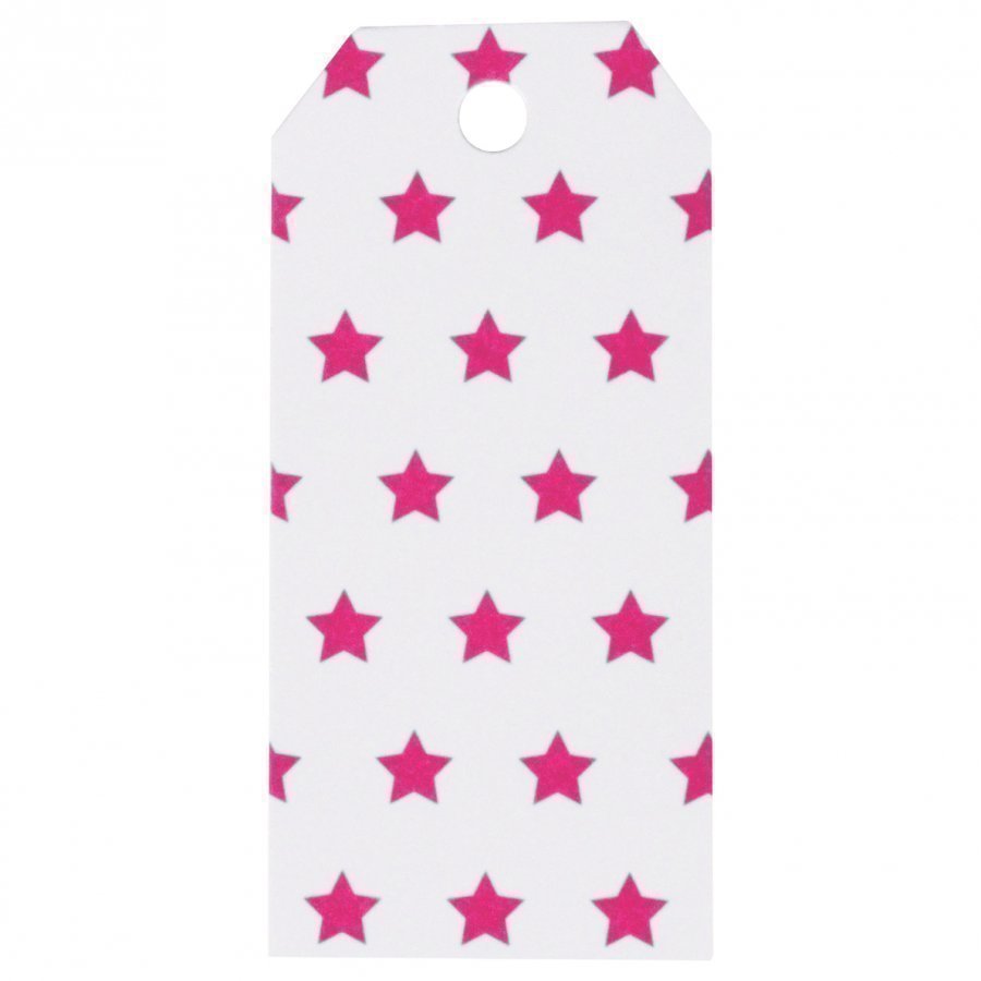 My Little Day 12 Gift Tags Bright Pink Stars Juhlatarvike