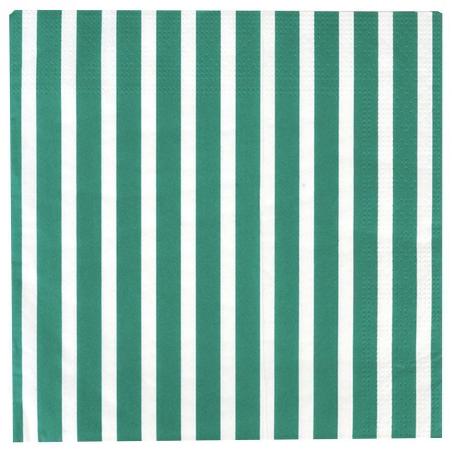 My Little Day 20 Paper Napkins Dark Green Stripes Juhlatarvike