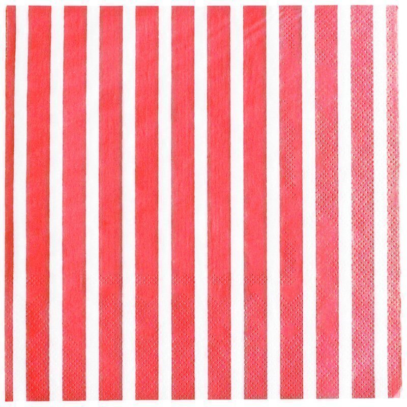 My Little Day 20 Paper Napkins Red Stripes Juhlatarvike