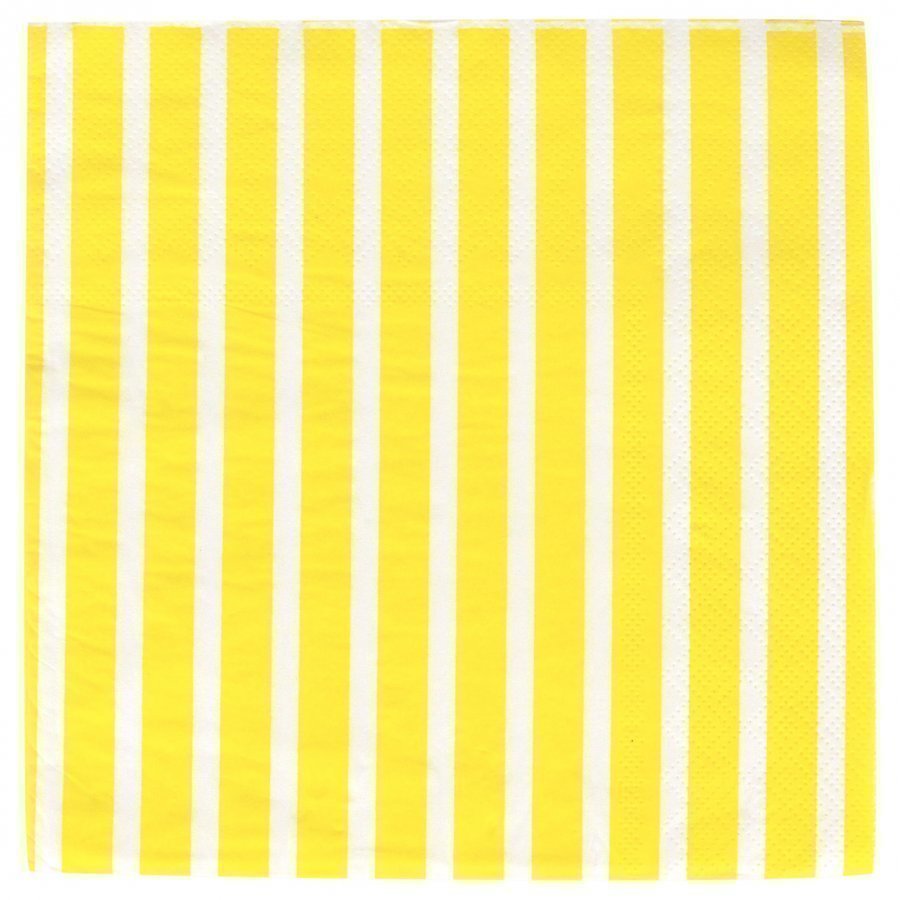 My Little Day 20 Paper Napkins Yellow Stripes Juhlatarvike