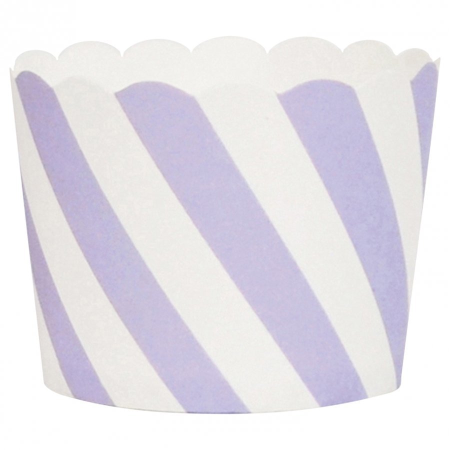 My Little Day 25 Baking Cups Lilac Diagonals Juhlatarvike