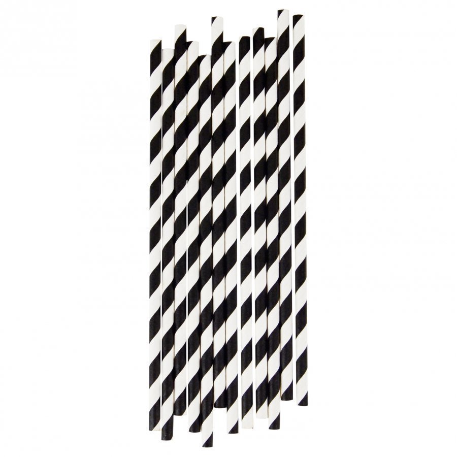 My Little Day 25 Paper Straws Black Stripes Juhlatarvike