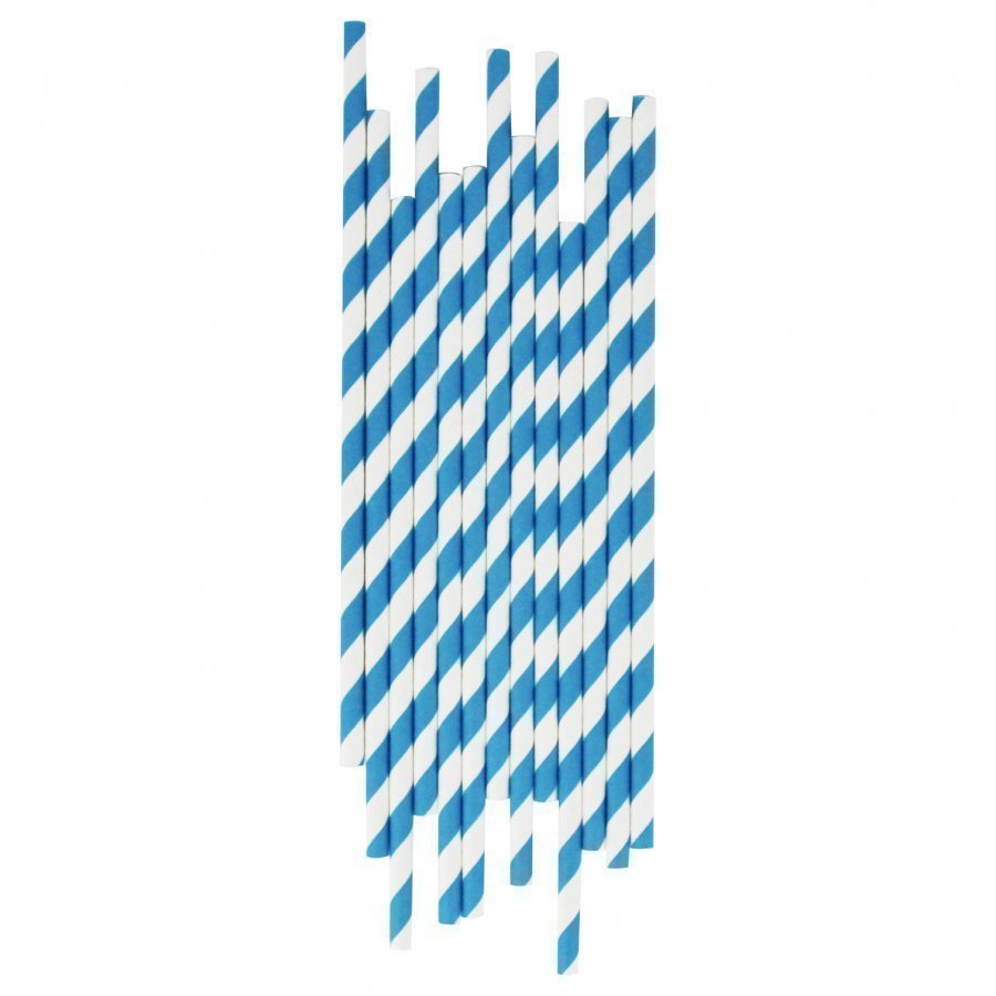 My Little Day 25 Paper Straws Blue Stripes Juhlatarvike