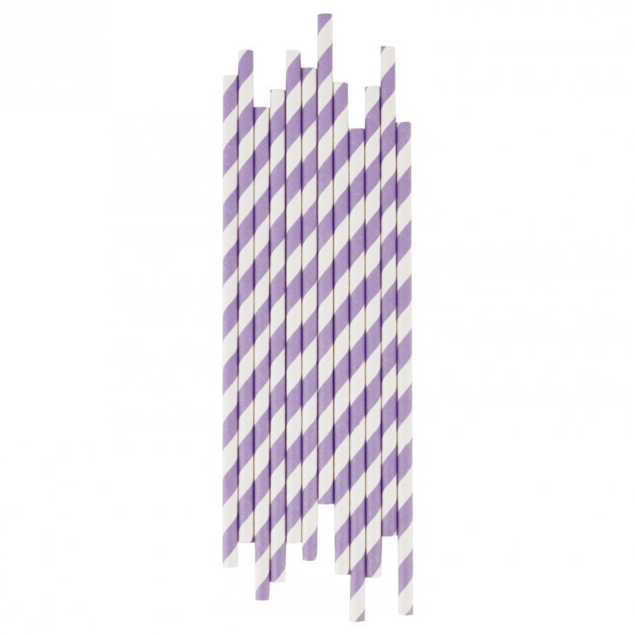 My Little Day 25 Paper Straws Lilac Stripes Juhlatarvike