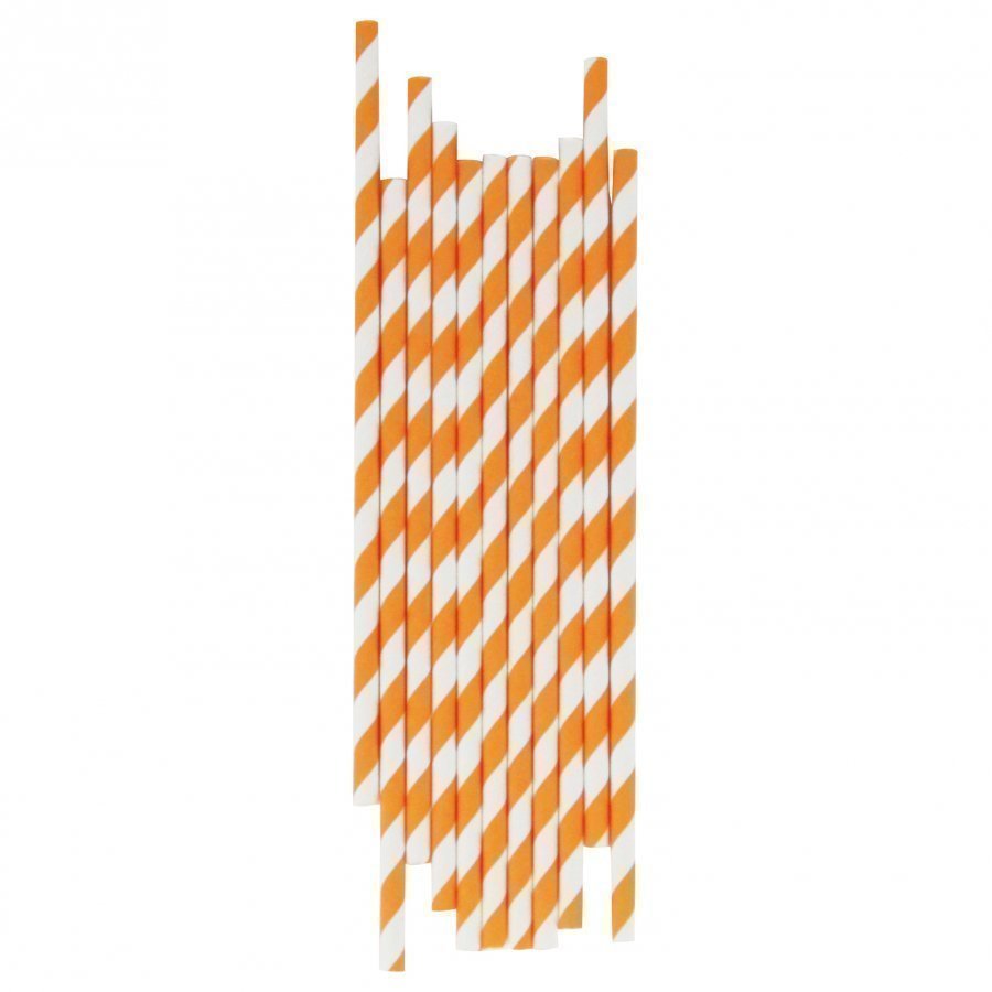 My Little Day 25 Paper Straws Orange Stripes Juhlatarvike