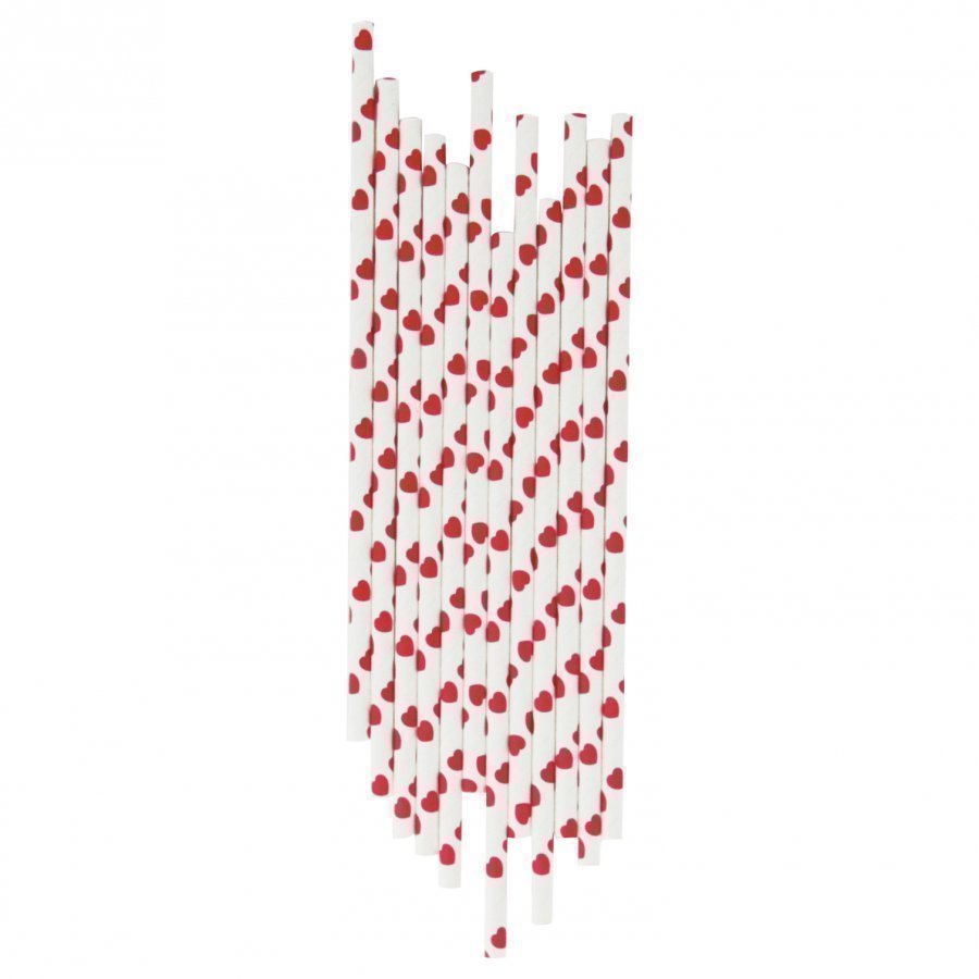 My Little Day 25 Paper Straws Red Hearts Juhlatarvike