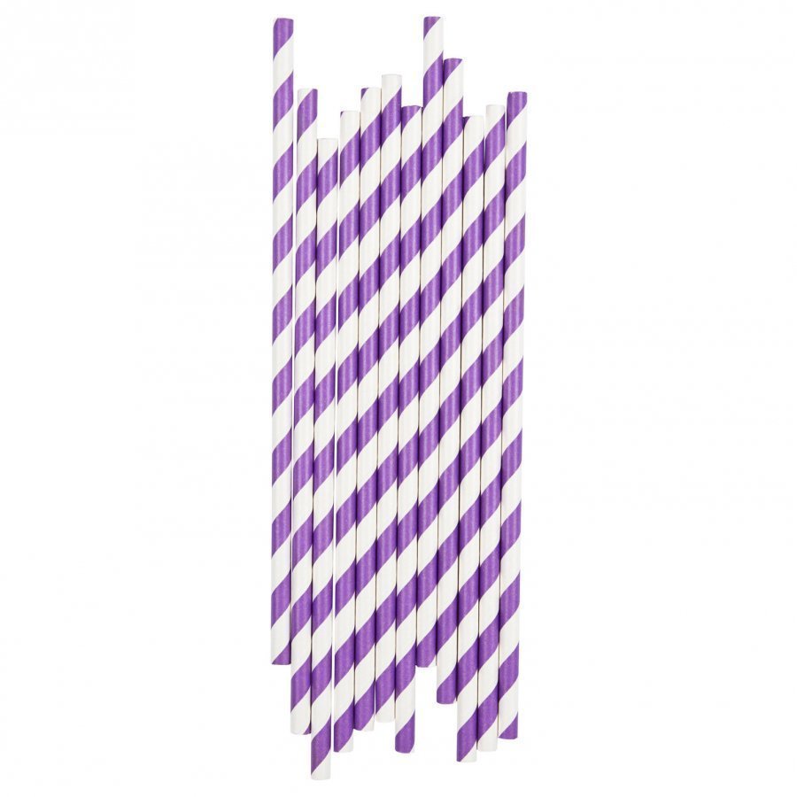 My Little Day 25 Paper Straws Violet Stripes Juhlatarvike
