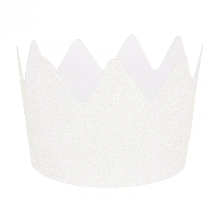 My Little Day 8 Glitter Crowns White Juhlatarvike