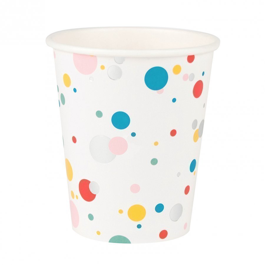 My Little Day 8 Paper Cups Multicolored Bubbles Juhlatarvike