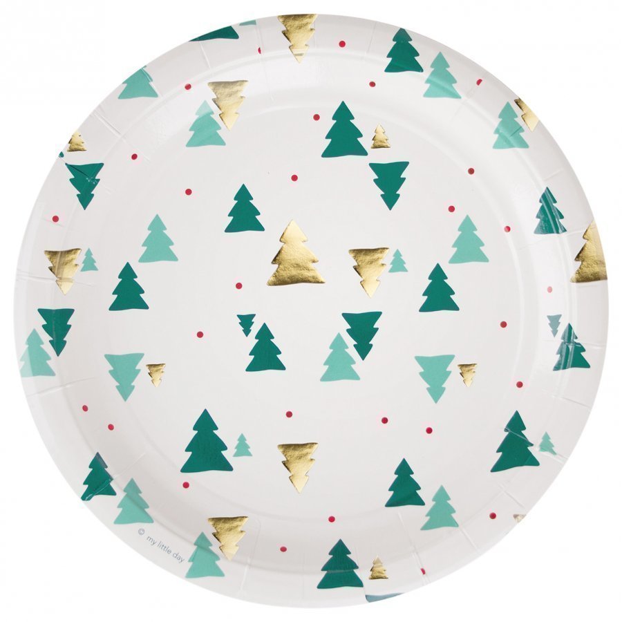 My Little Day 8 Paper Plates Christmas Trees Juhlatarvike