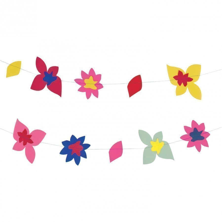 My Little Day Theme Paper Garland Tropical Flowers Juhlatarvike