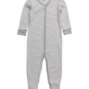 Müsli by Green Cotton Stripe Bodysuit W/Feet