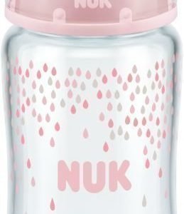 NUK Tuttipullo First Choice+ Antikoliikki Lasia 240 ml Vaaleanpunainen