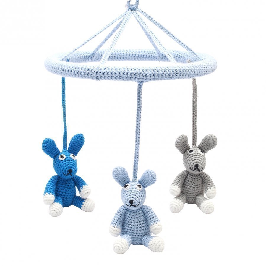 Naturezoo Three Rabbits Circle Mobile Blue Mobile