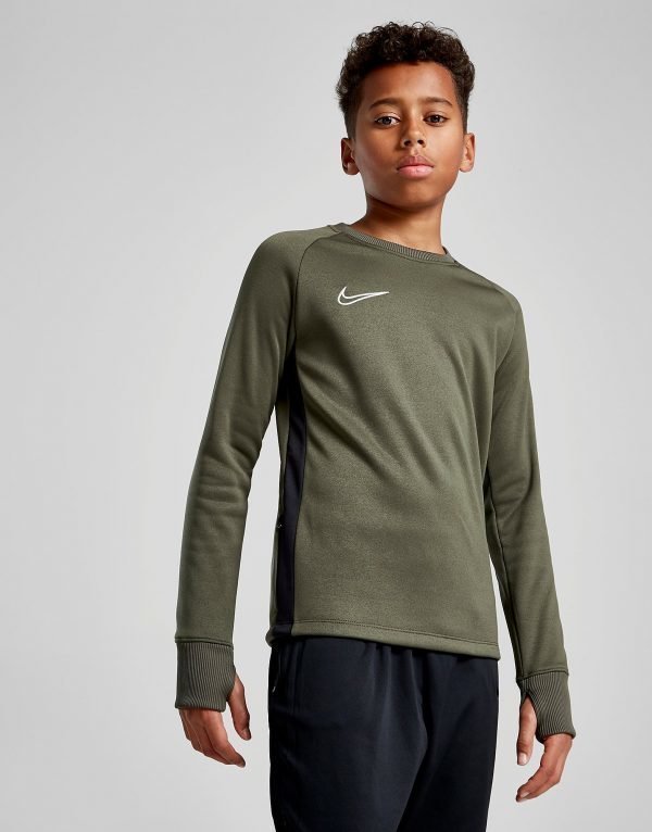 Nike Academy Crew Sweatshirt Khaki / White