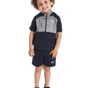 Nike Air Short Sleeve Hoodie Suit Infant Obsidian / Grey