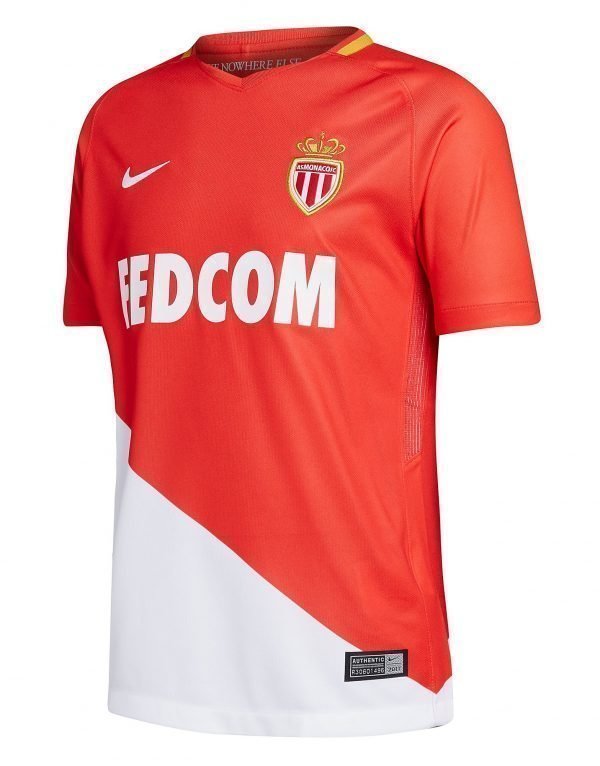 Nike As Monaco 2017/18 Home Shirt Punainen