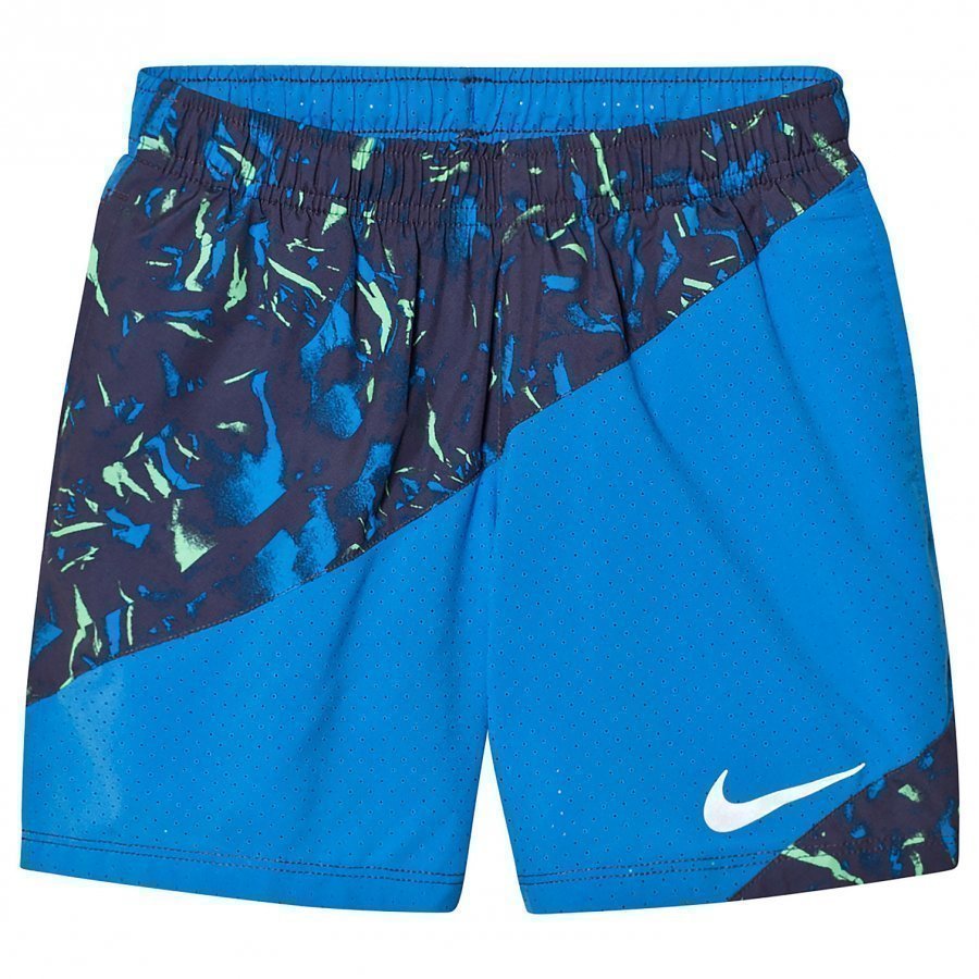 Nike Blue Printed Running Shorts Urheilushortsit