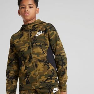 Nike Camo Fleece Hupparit Khaki / Green / White