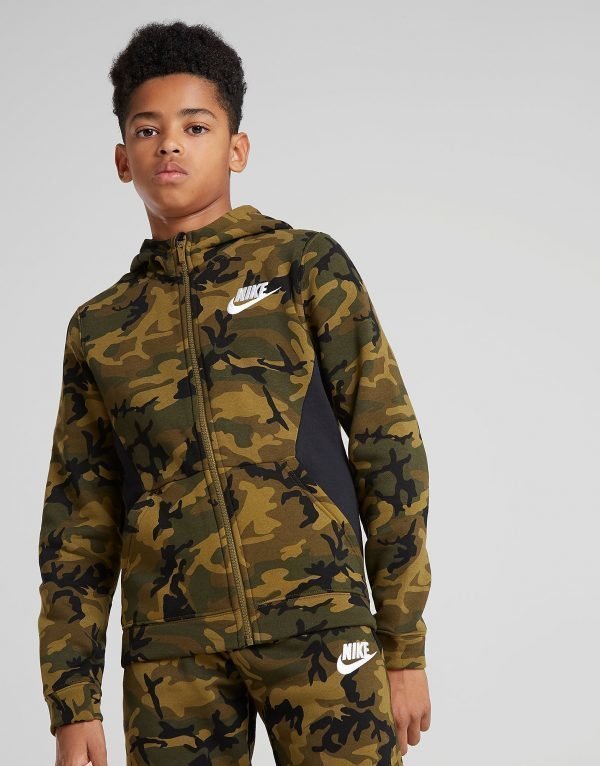 Nike Camo Fleece Hupparit Khaki / Green / White