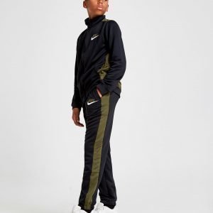 Nike Colour Block Poly Tracksuit Khaki / Black