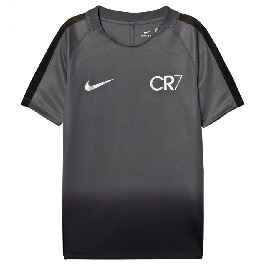 Nike Dark Grey Black Unisex Cr7 Dry Squad Soccer Tee Treenipaita