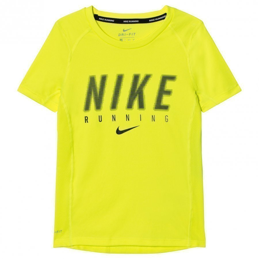 Nike Dry Miler Running Top Volt T-Paita