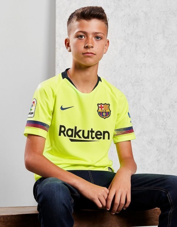 Nike Fc Barcelona 2018/19 Away Shirt Volt / Red / Blue