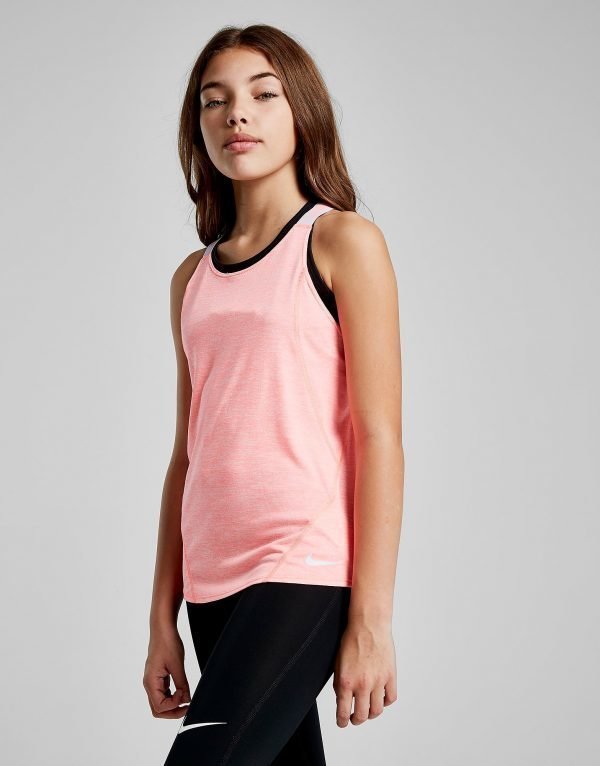 Nike Girls' Dri-Fit Tank Top Vaaleanpunainen