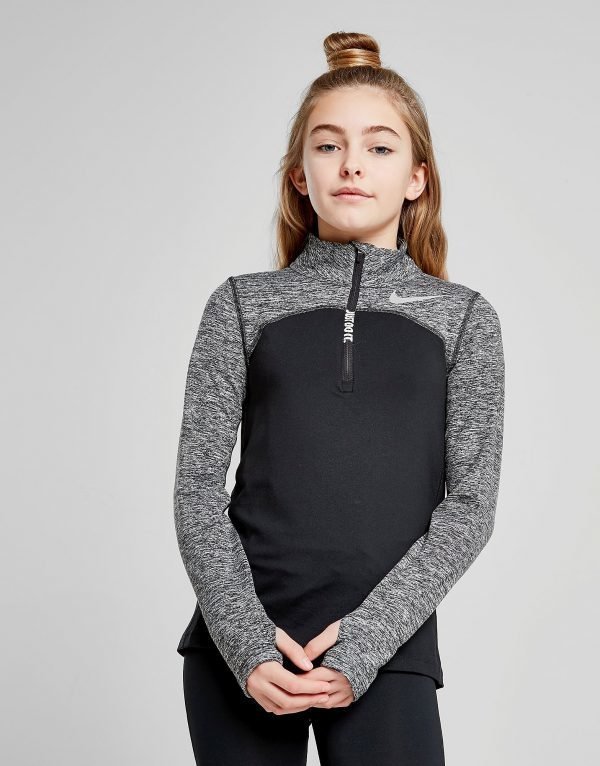 Nike Girls' Element 1/2 Zip Track Top Musta