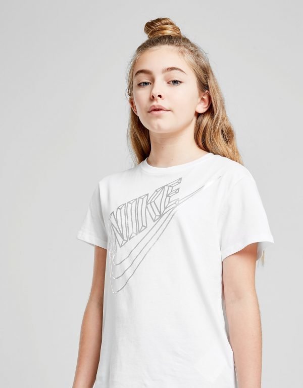 Nike Girls' Futura T-Shirt Valkoinen