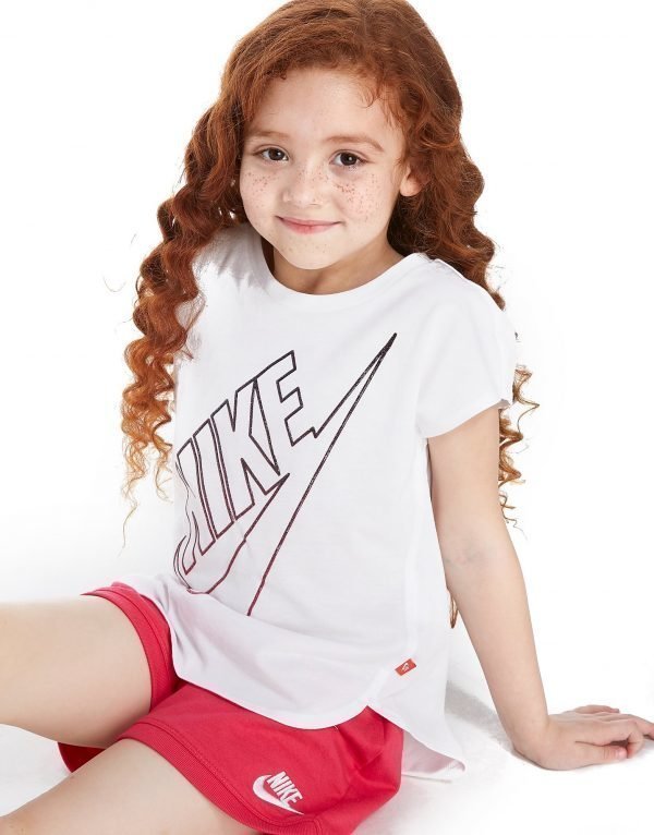 Nike Girls' Gradient Futura T-Shirt Valkoinen